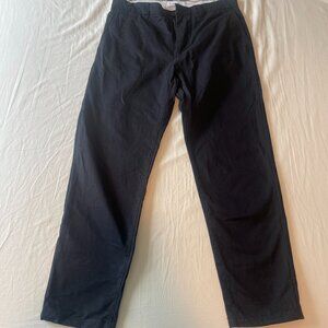 Knowledge Cotton Apparel Chuck Regular Poplin Pants (black) 34x32